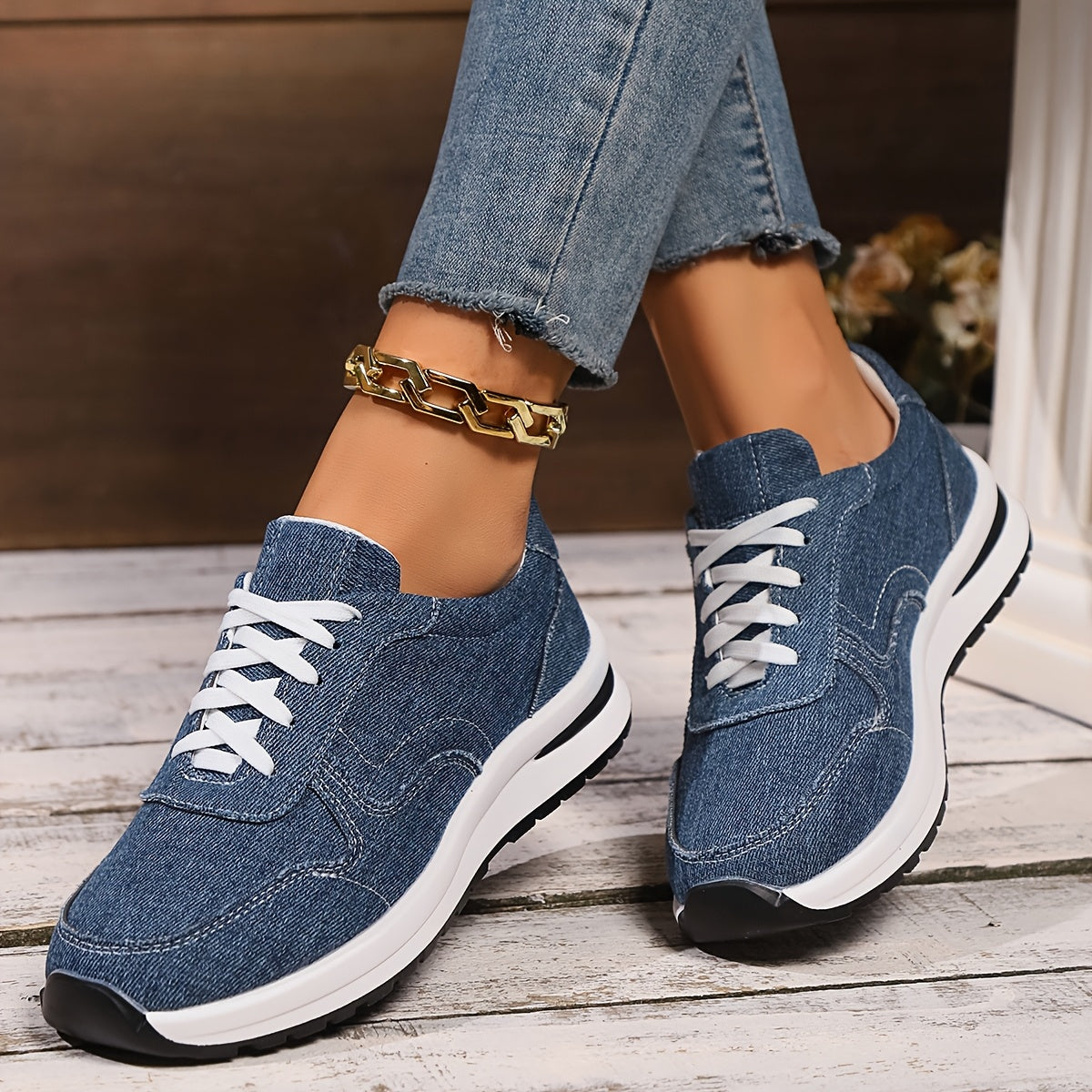 Aveline™ | Lightweight Denim Sneakers