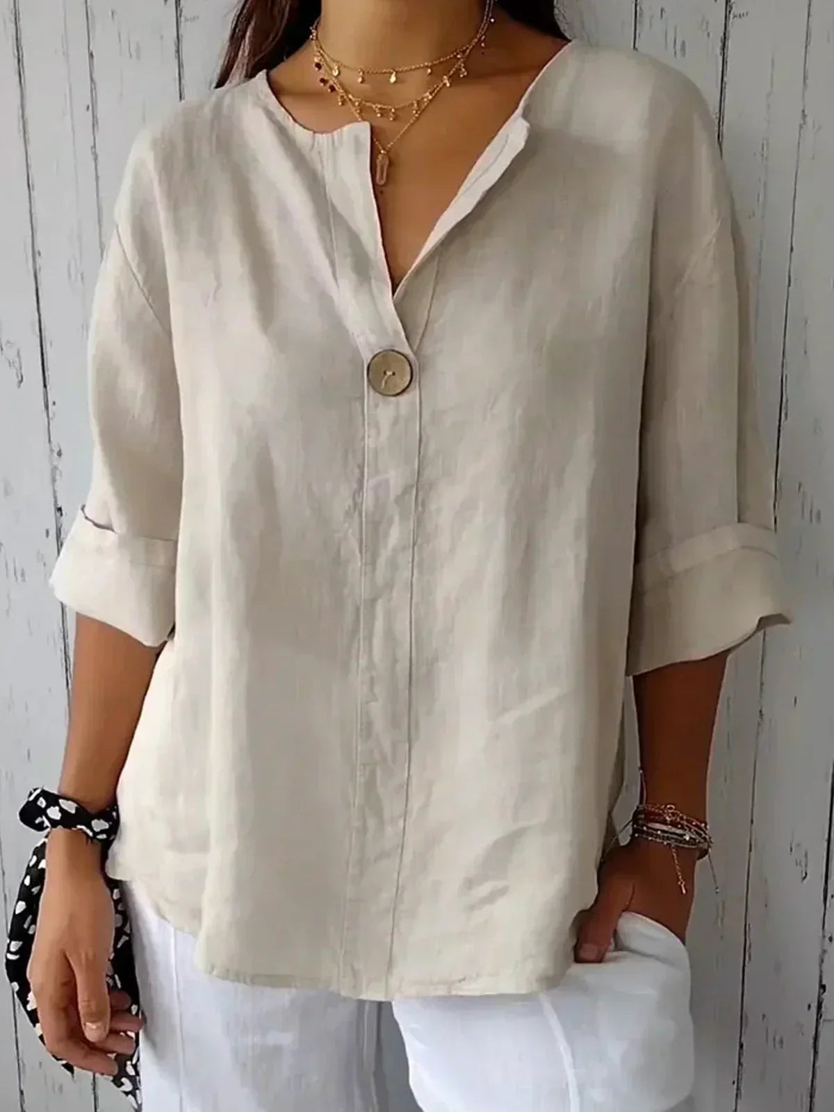 Maya™ | Casual V-Neck Blouse