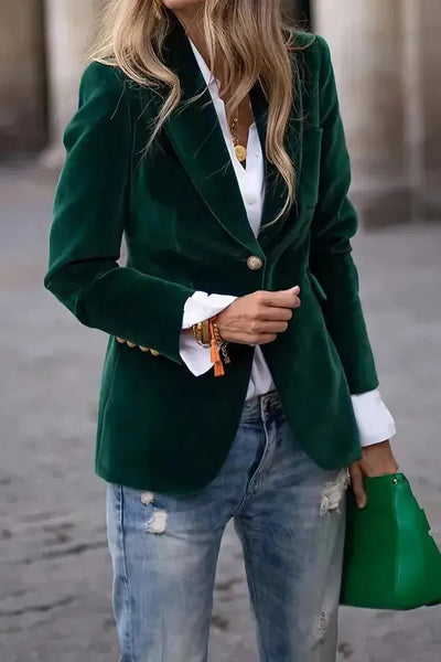 Naelise™ | Tailored Velvet Blazer