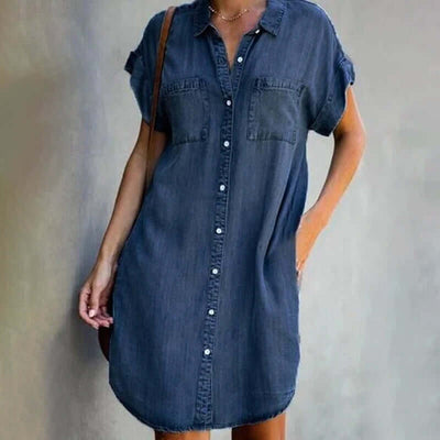 Skylar™ | Casual Denim Shirt Dress