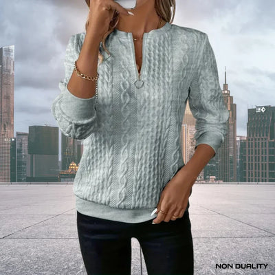 Elara™ | Chic Knit Zip-Up Sweater