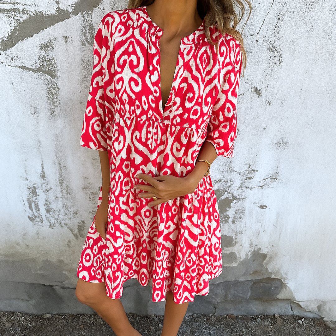 Jeylina™ | Elegant Casual V-Neck Dress