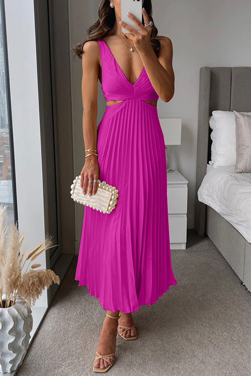 Serelina™ |Satin Cutout Midi Dress