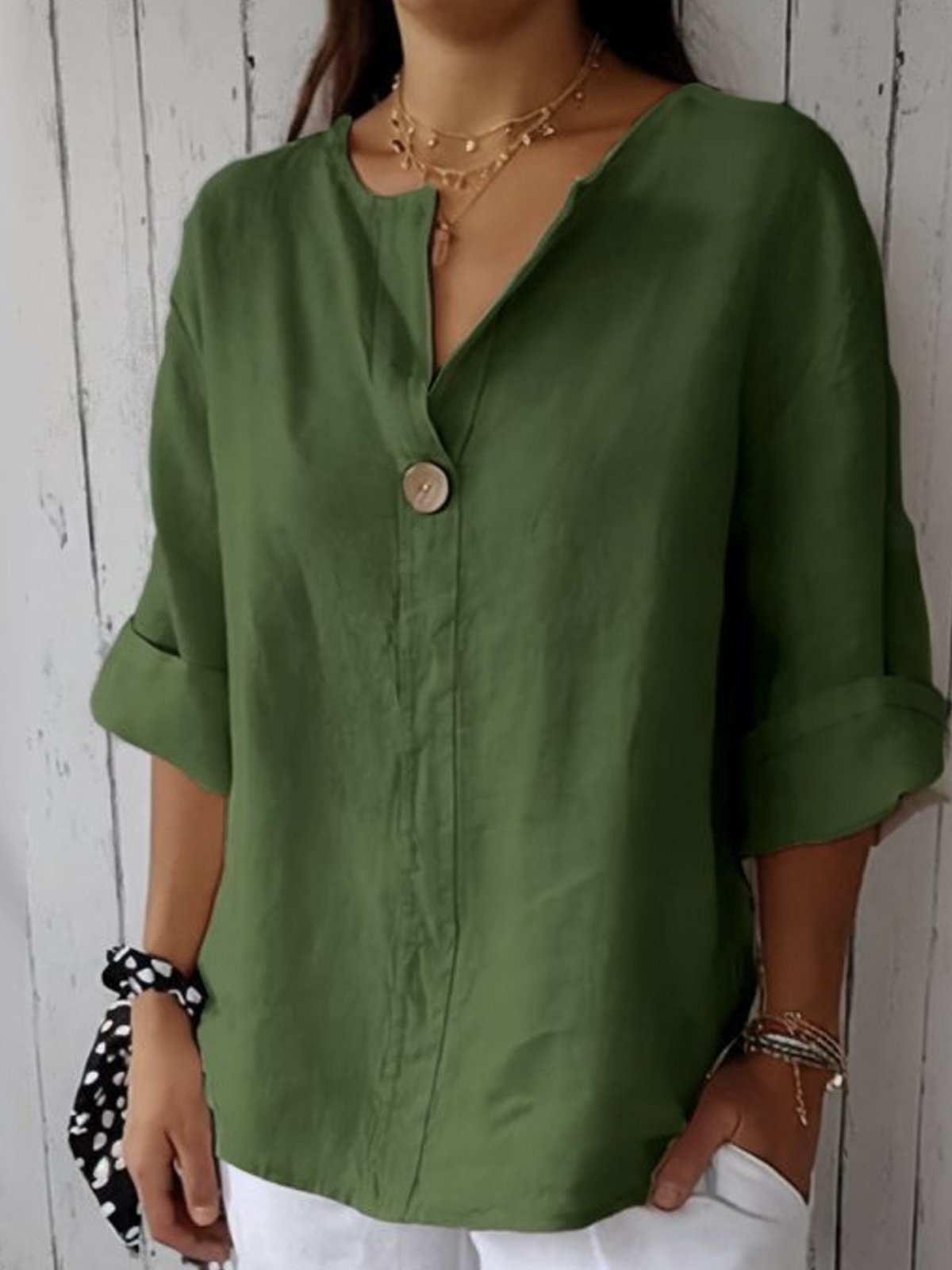 Maya™ | Casual V-Neck Blouse