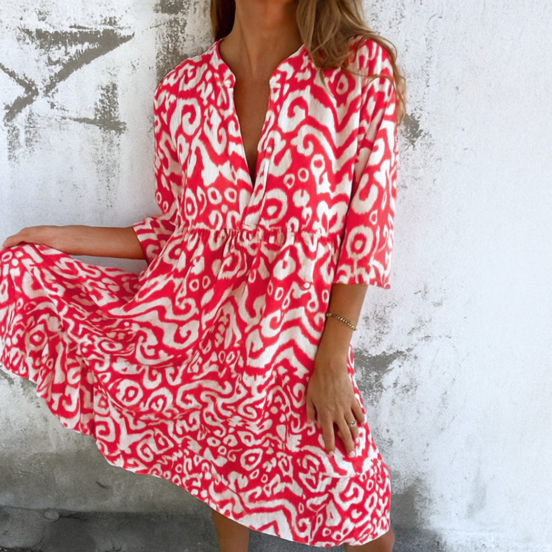 Jeylina™ | Elegant Casual V-Neck Dress