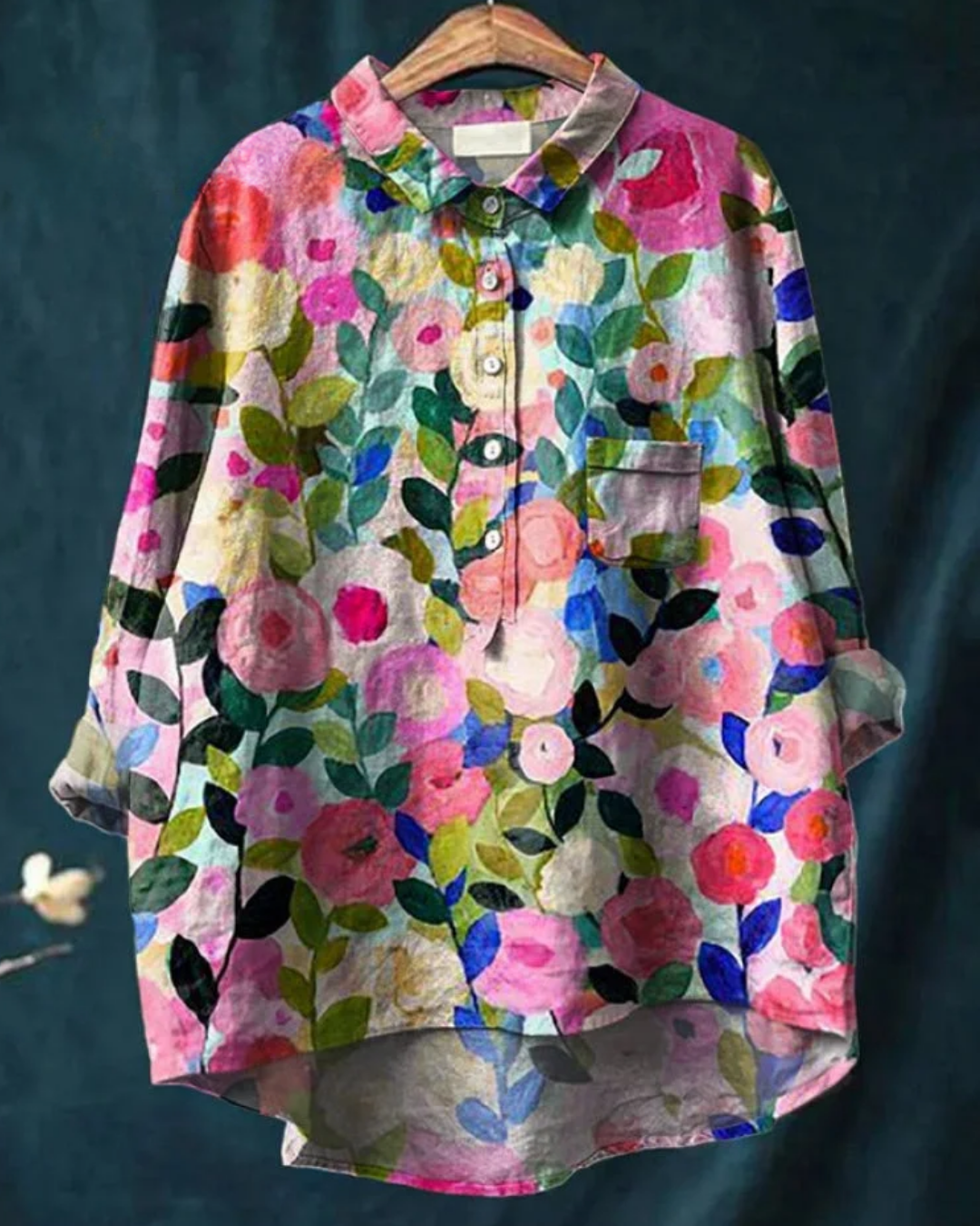 Harper™ | Stylish Floral Button-Down Shirt