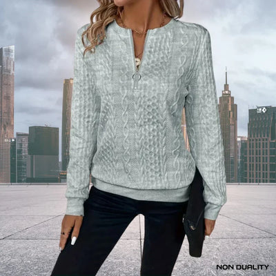 Elara™ | Chic Knit Zip-Up Sweater