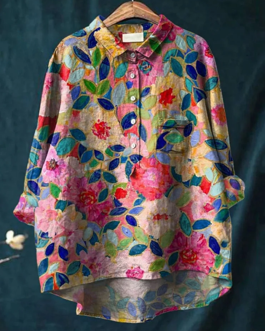 Harper™ | Stylish Floral Button-Down Shirt
