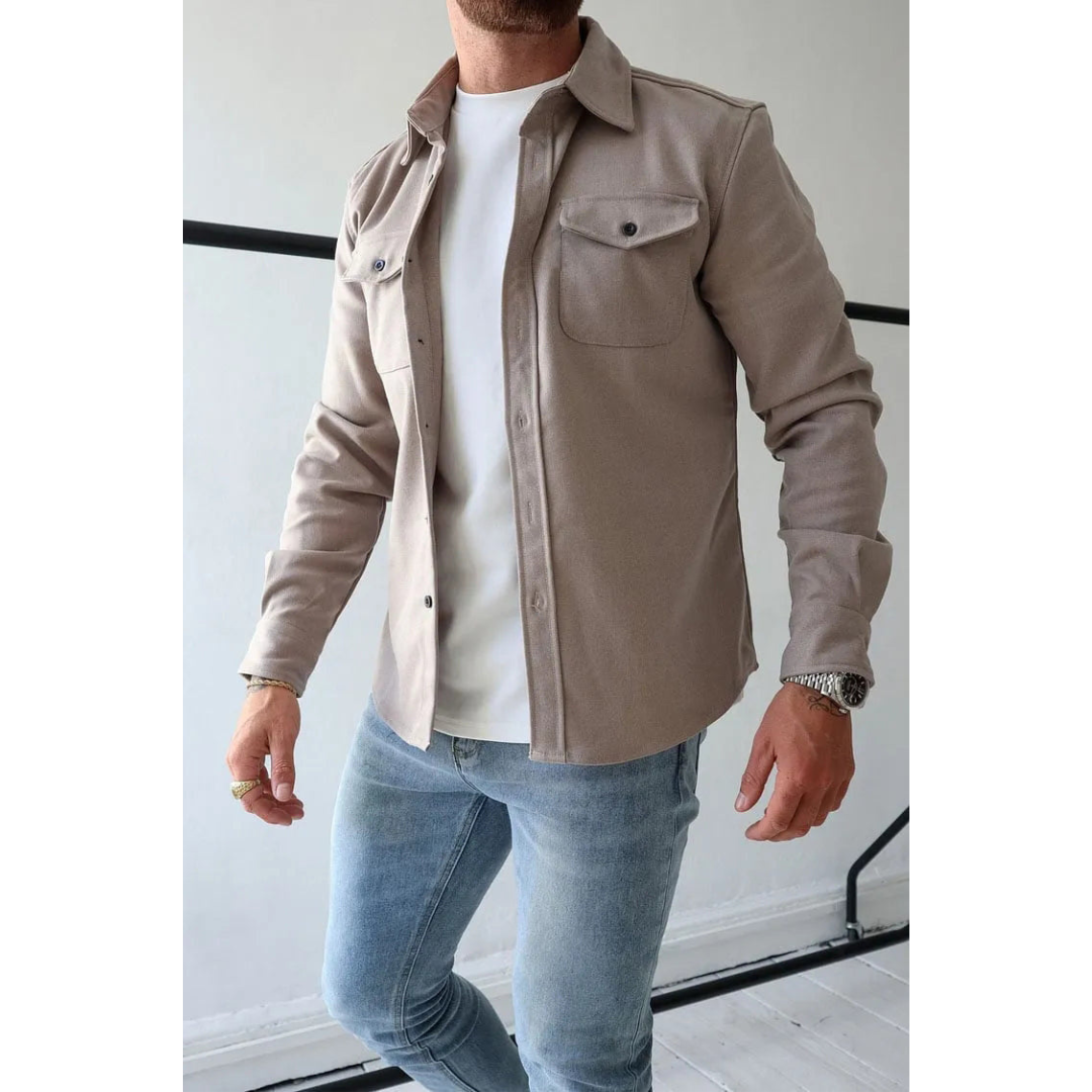 Hermie | Herren Knopf Daunen Jacket | Langarm