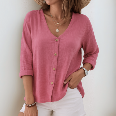 Hévana™ | Relaxed Button-Up Blouse