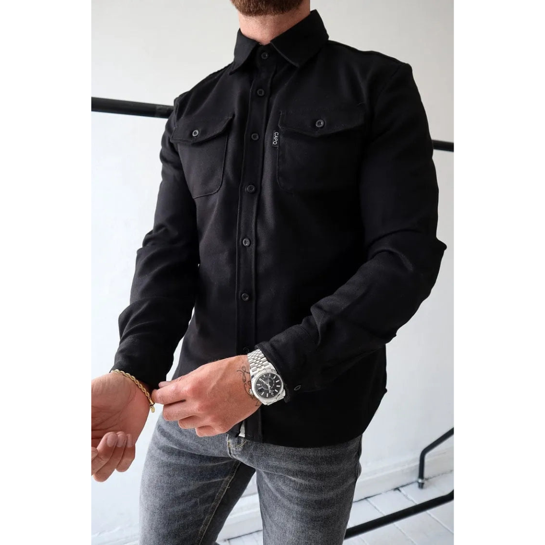 Hermie | Herren Knopf Daunen Jacket | Langarm