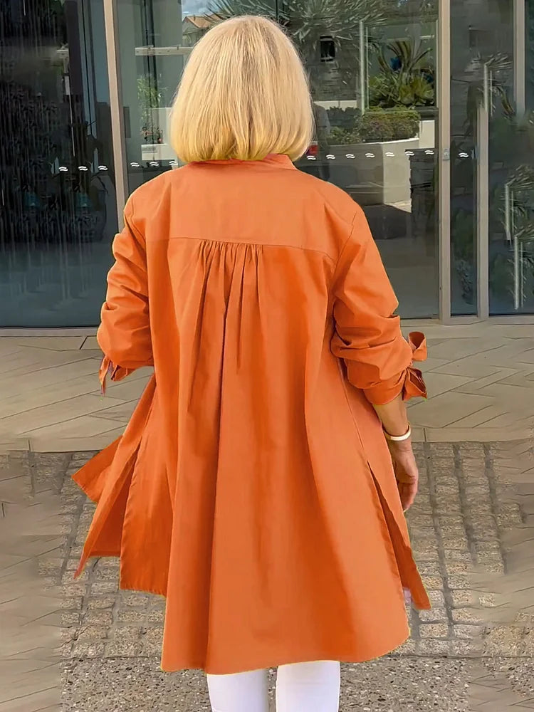 Aloma™ | Elegant Long Shirt Jacket