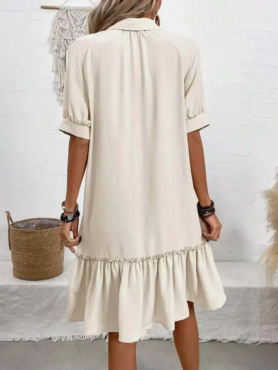 Nélya™ | Light & Lovely Button-Up Dress
