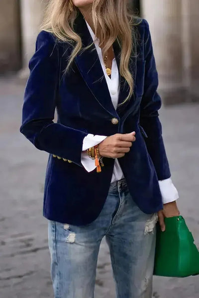 Naelise™ | Tailored Velvet Blazer
