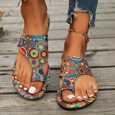 Calypso™ | Boho Mandala Print Sandals