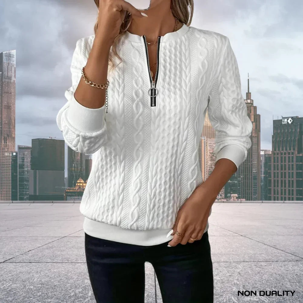 Elara™ | Chic Knit Zip-Up Sweater