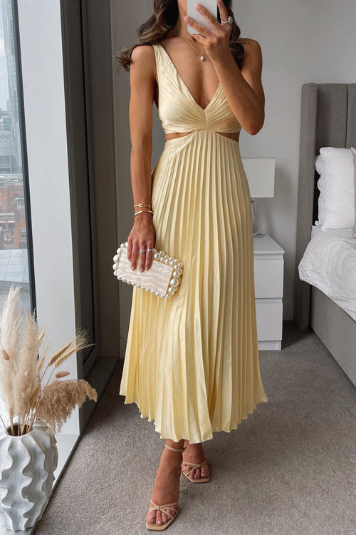 Serelina™ |Satin Cutout Midi Dress