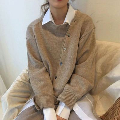 Camille™ | Effortless Asymmetrical Knit Sweater