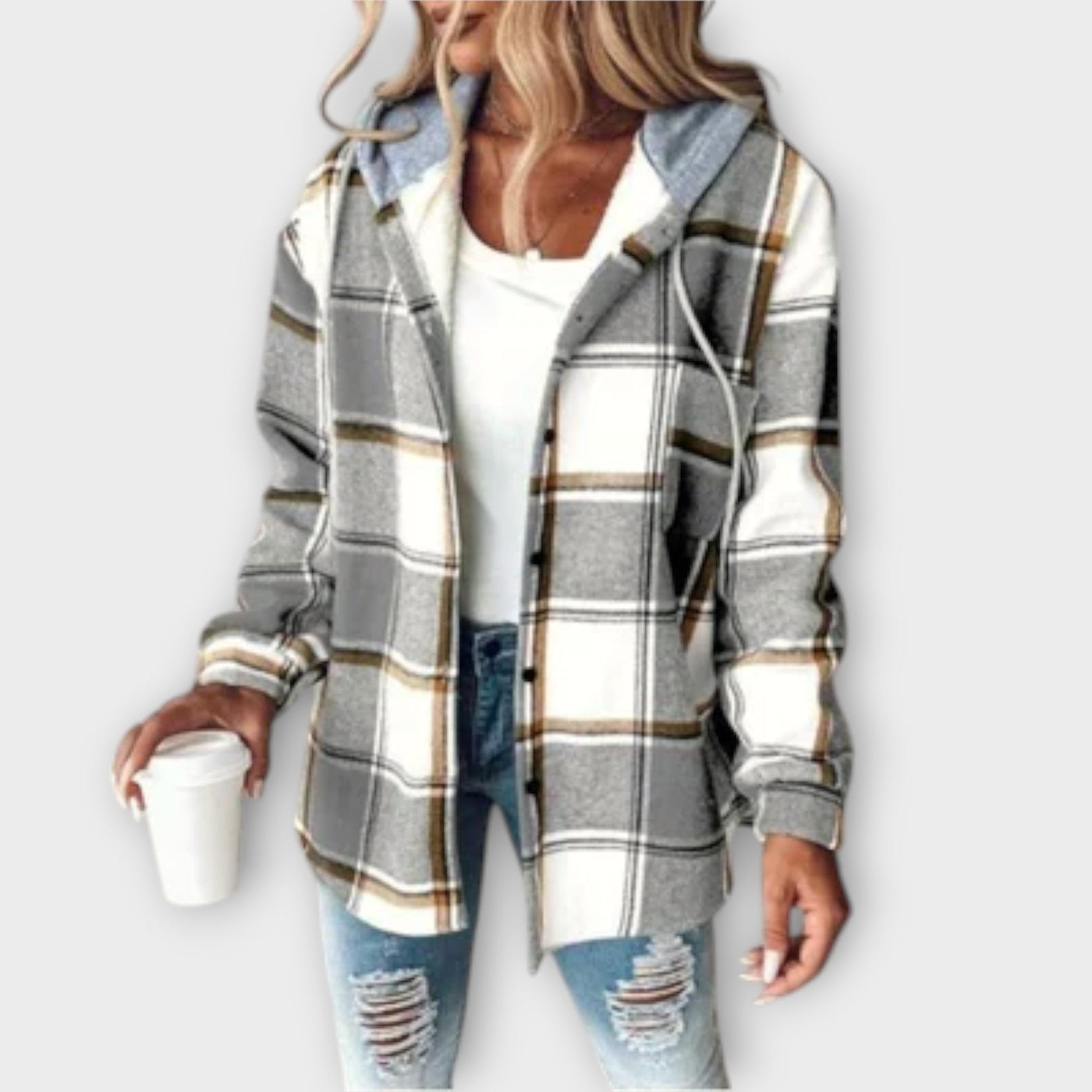 Laurisia™ | Plaid Hooded Flannel Jacket