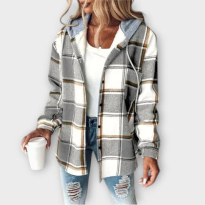Laurisia™ | Plaid Hooded Flannel Jacket