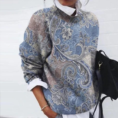 Elara™ | Boho Paisley Pullover