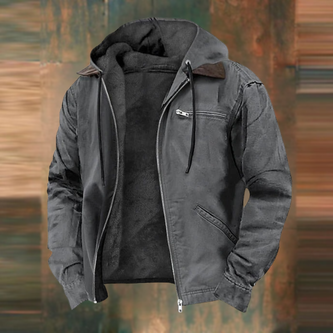 Marlon™ | Rugged Fleece-Lined Hooded Jacket