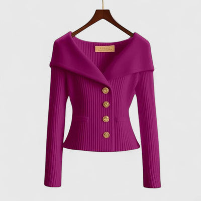 Maelis™ | Sculpted Ribbed Blazer Top