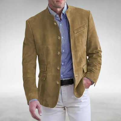 Édrick™ | Suede Stand-Collar Blazer