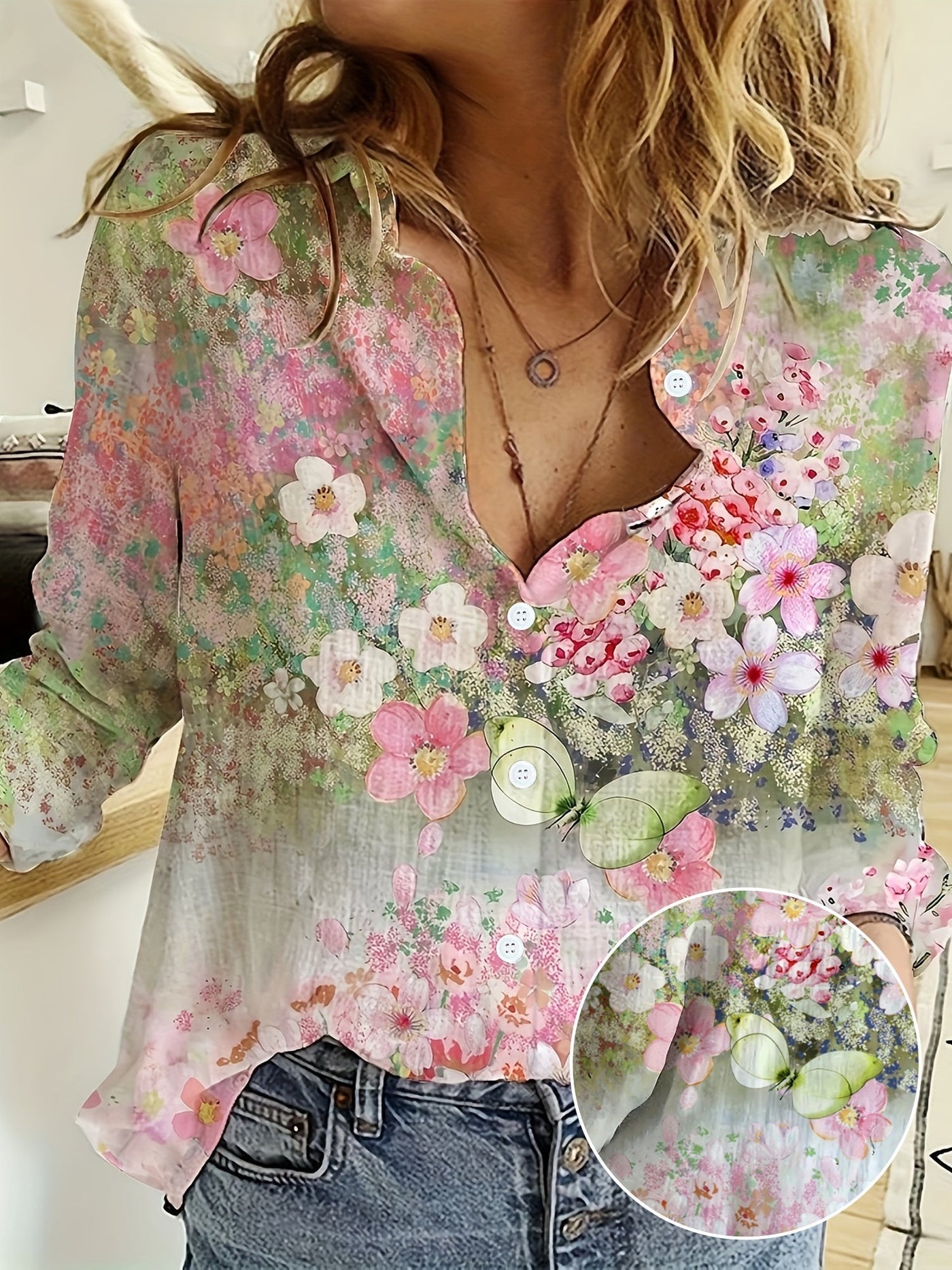 Mireya™ | Whimsical Bloom Shirt