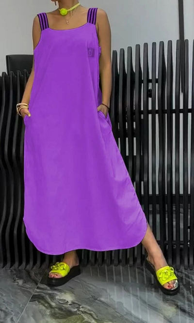 Solaria™ | Neon Glow Maxi Dress