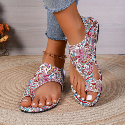 Calypso™ | Boho Mandala Print Sandals