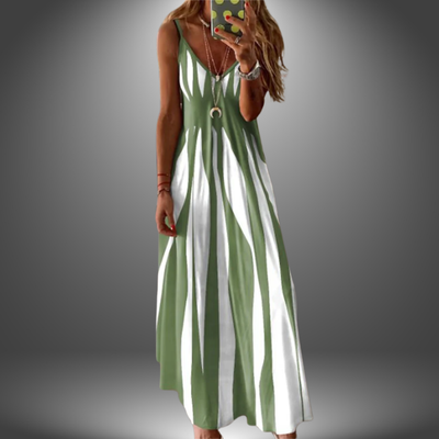 Alicia™ | Striped Sleeveless Maxi Dress