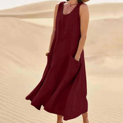 Serenya™ | Breezy Linen Pocket Dress