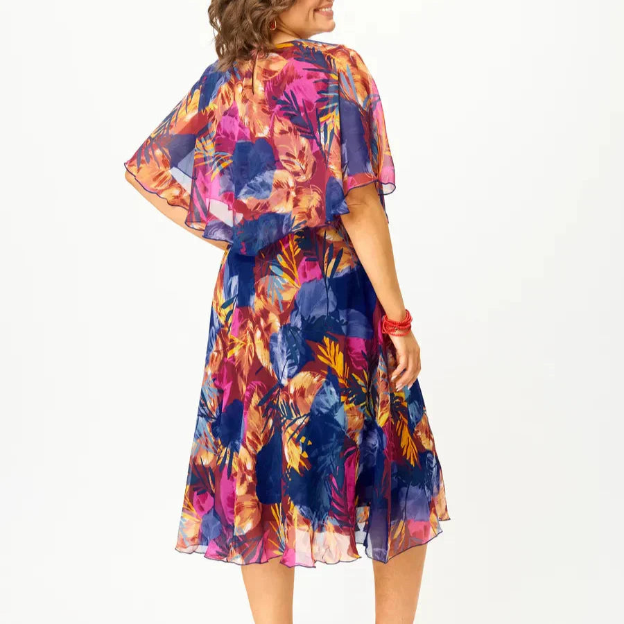 Daphnéa™ | Vibrant Flutter Midi Dress