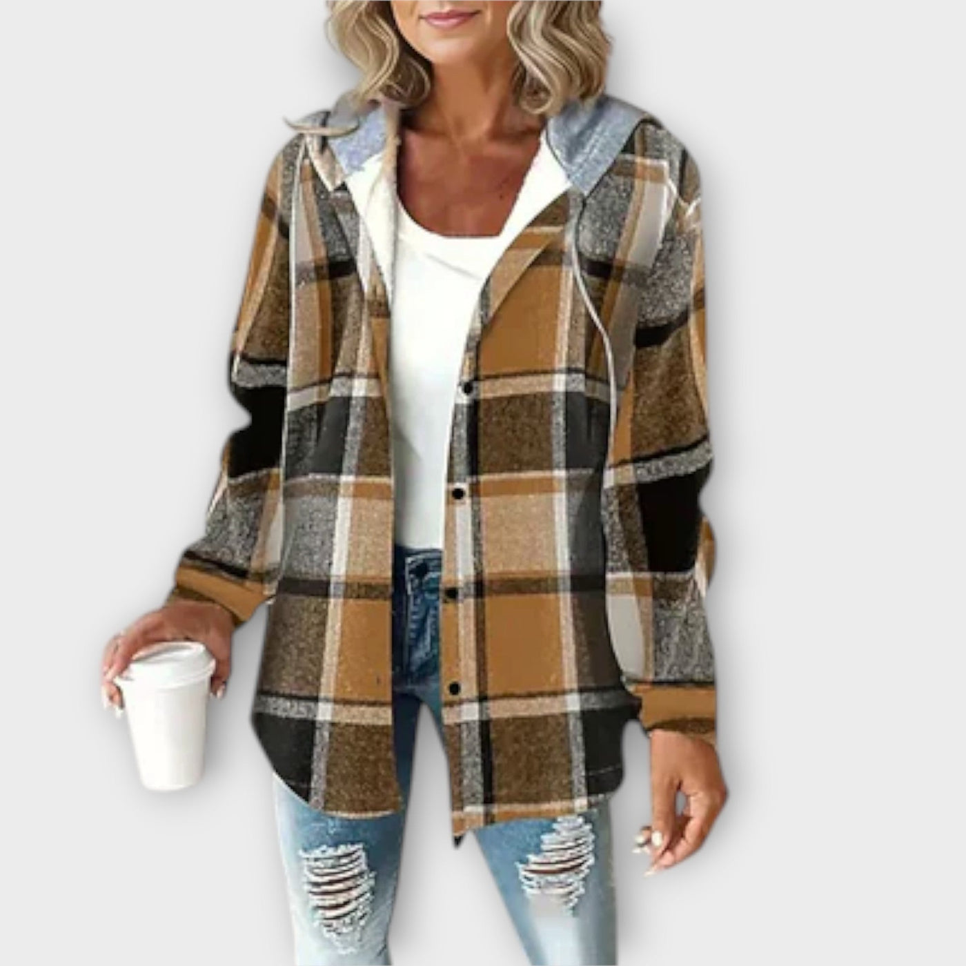 Laurisia™ | Plaid Hooded Flannel Jacket