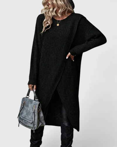 Brixtyn™ | Chic Overlap Knit Dress
