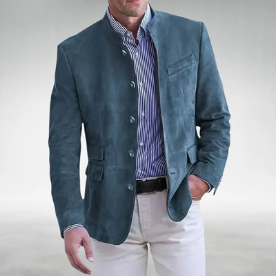 Édrick™ | Suede Stand-Collar Blazer
