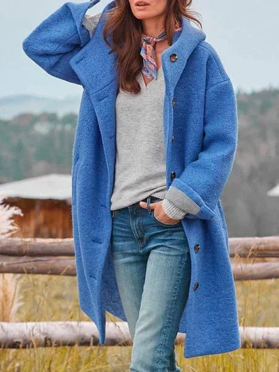 Amélie™ | Hooded Button Coat – Cozy Charm