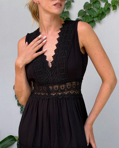 Nova™ | V-neck lace tank dress