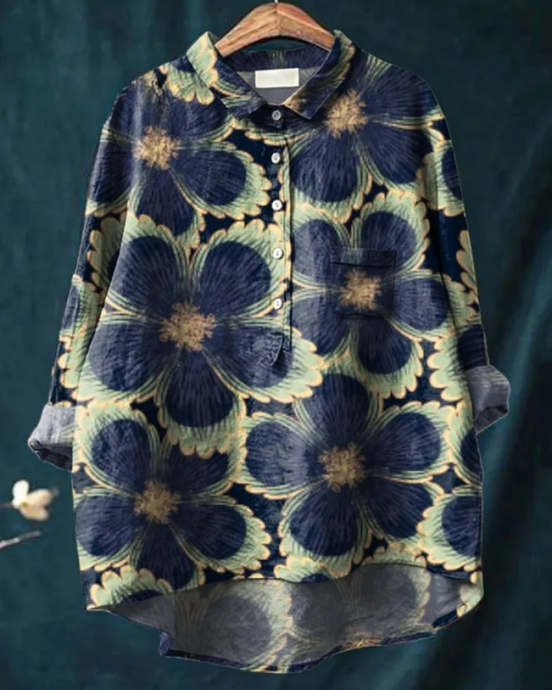 Harper™ | Stylish Floral Button-Down Shirt