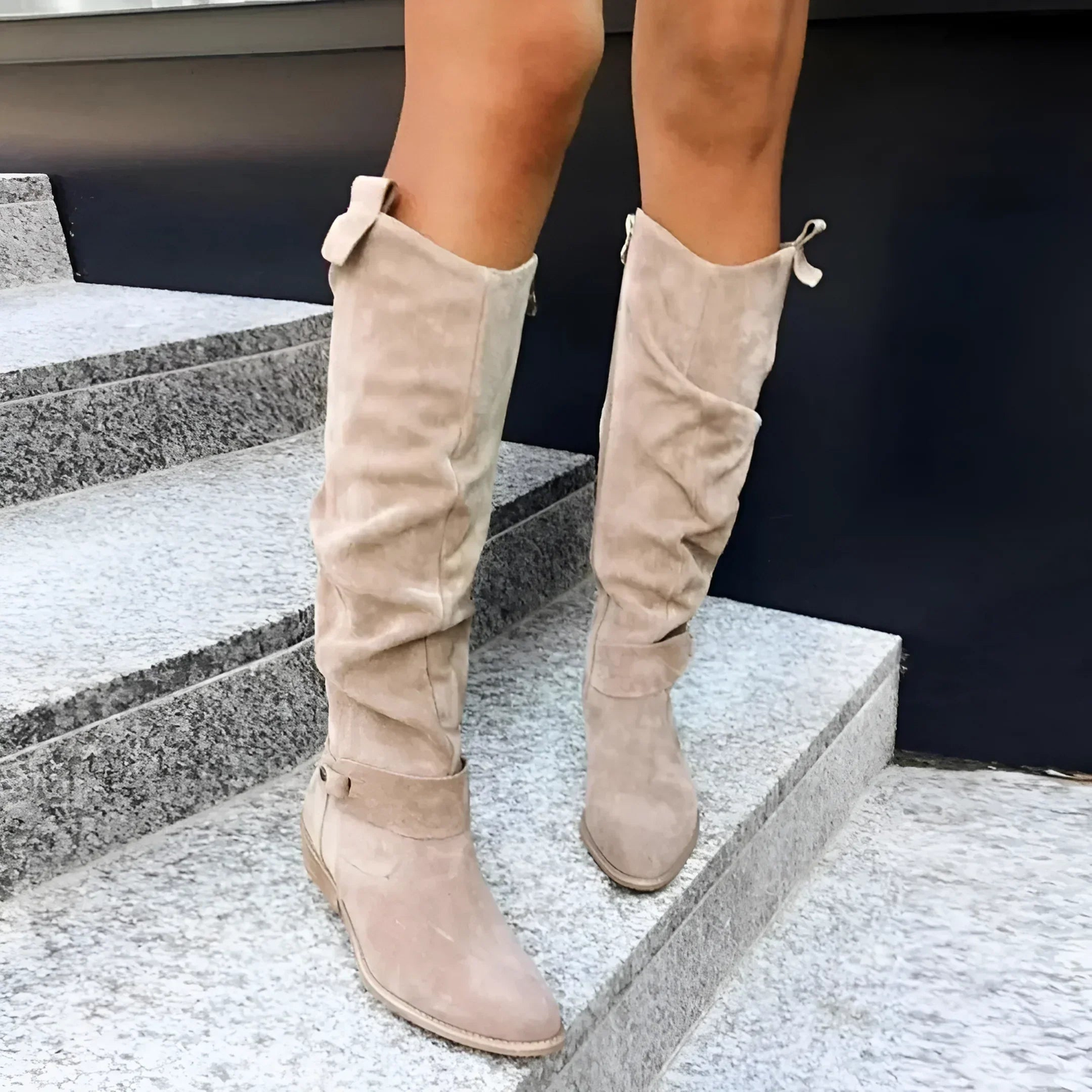 Celeste™ | Tall Suede Slouch Boots