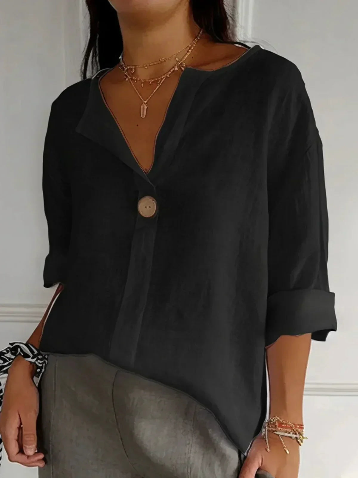 Maya™ | Casual V-Neck Blouse