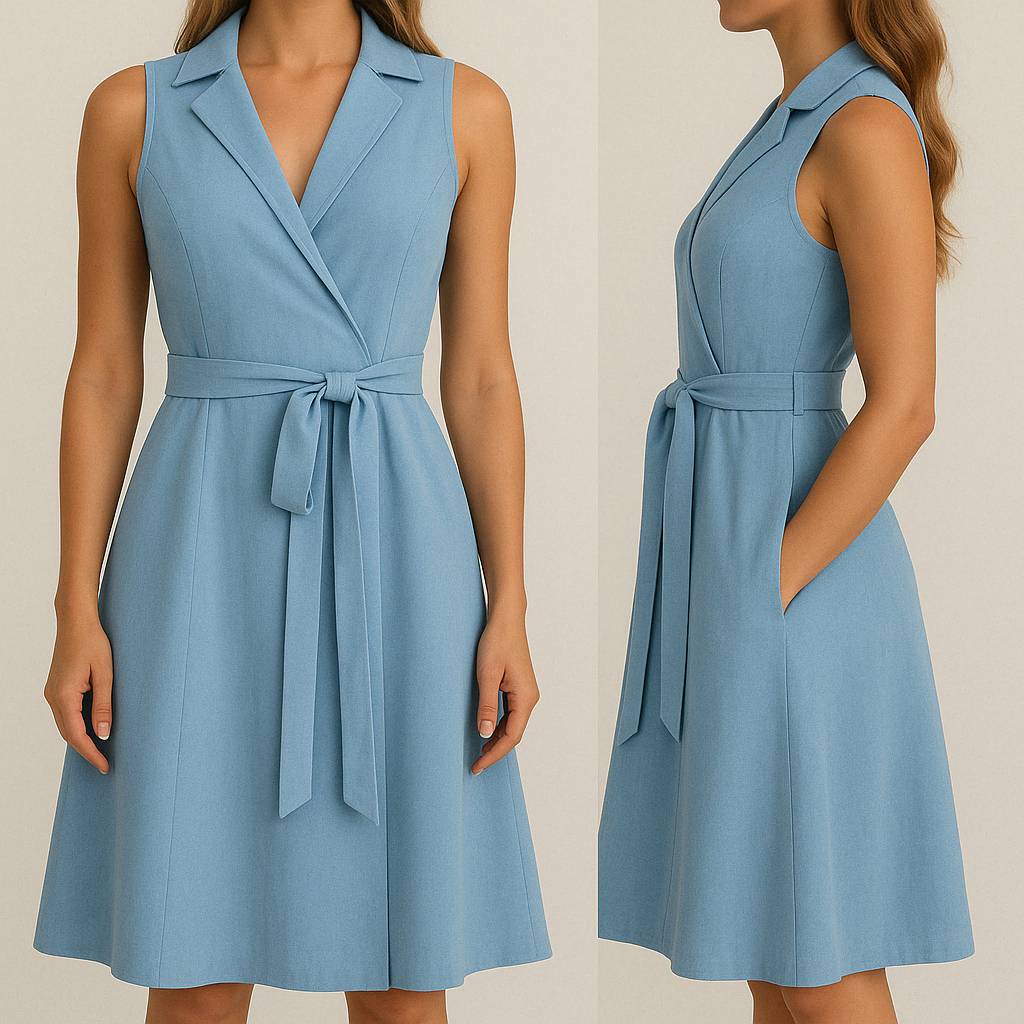 Orla™ | Sleeveless Wrap Midi Dress