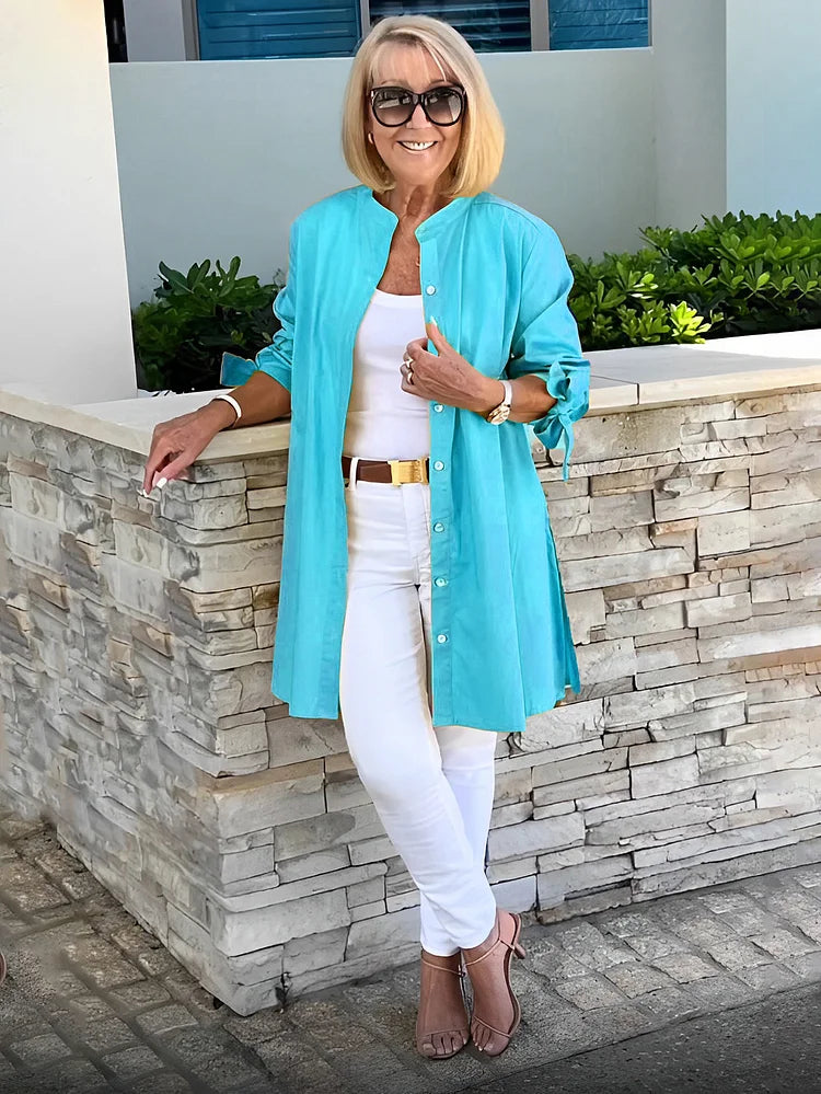 Aloma™ | Elegant Long Shirt Jacket