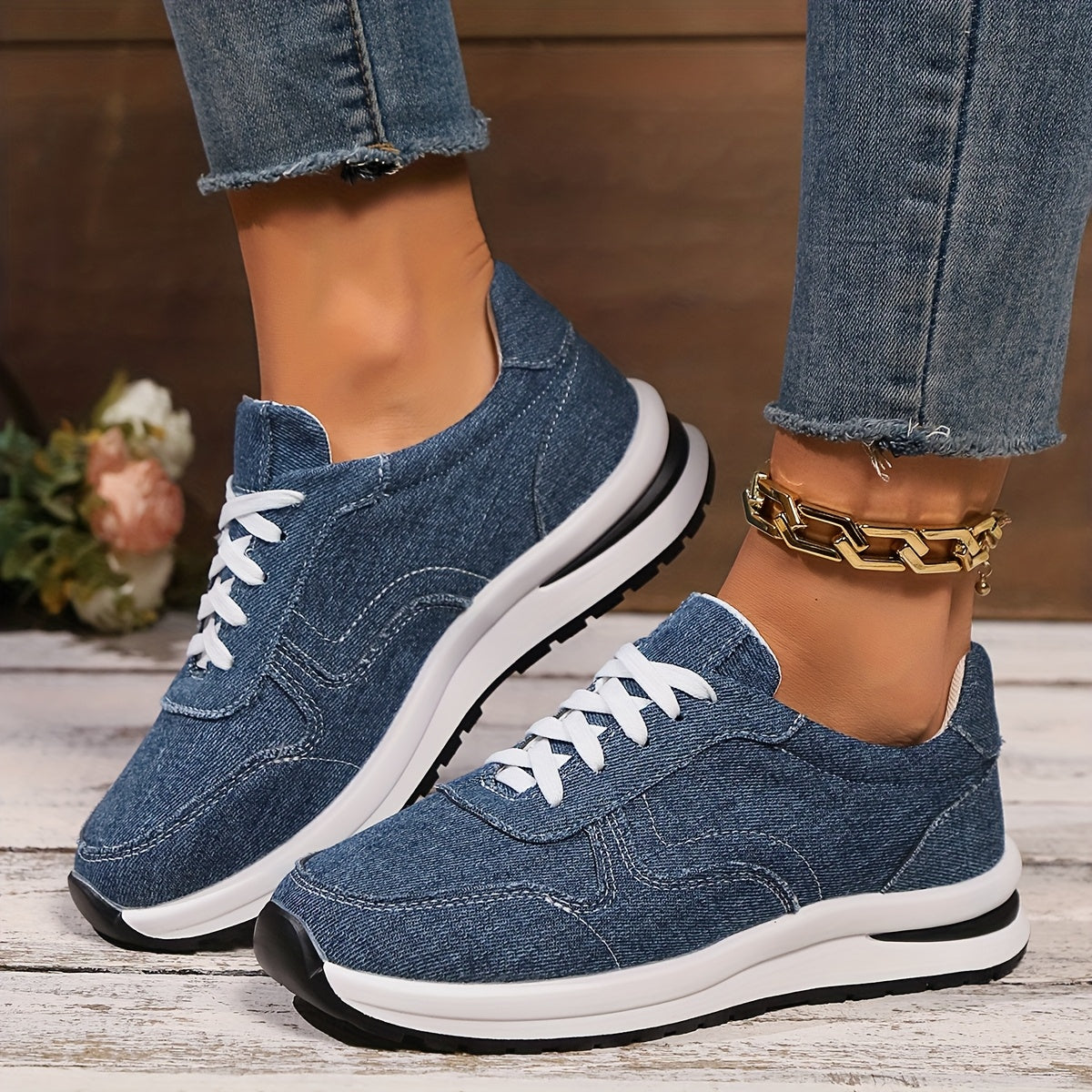 Aveline™ | Lightweight Denim Sneakers