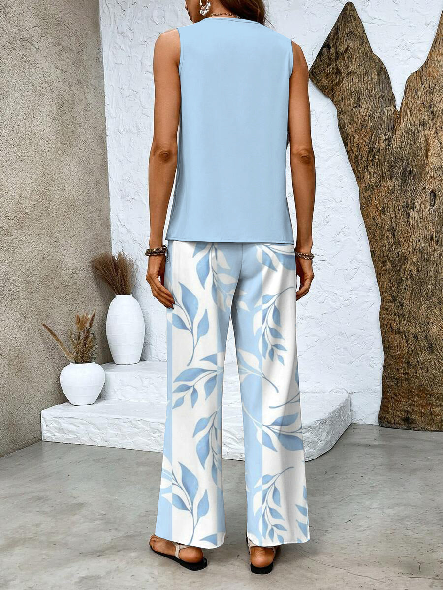 Pierrette™ | 2-Piece Summer Leaf Print Set