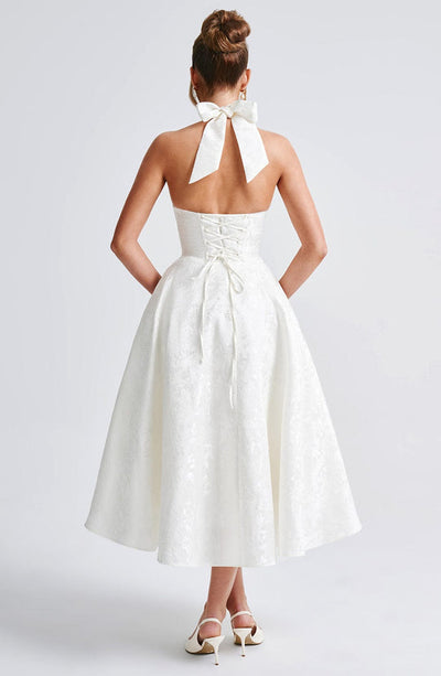 Sélina™ | Elegant Halter Midi Dress