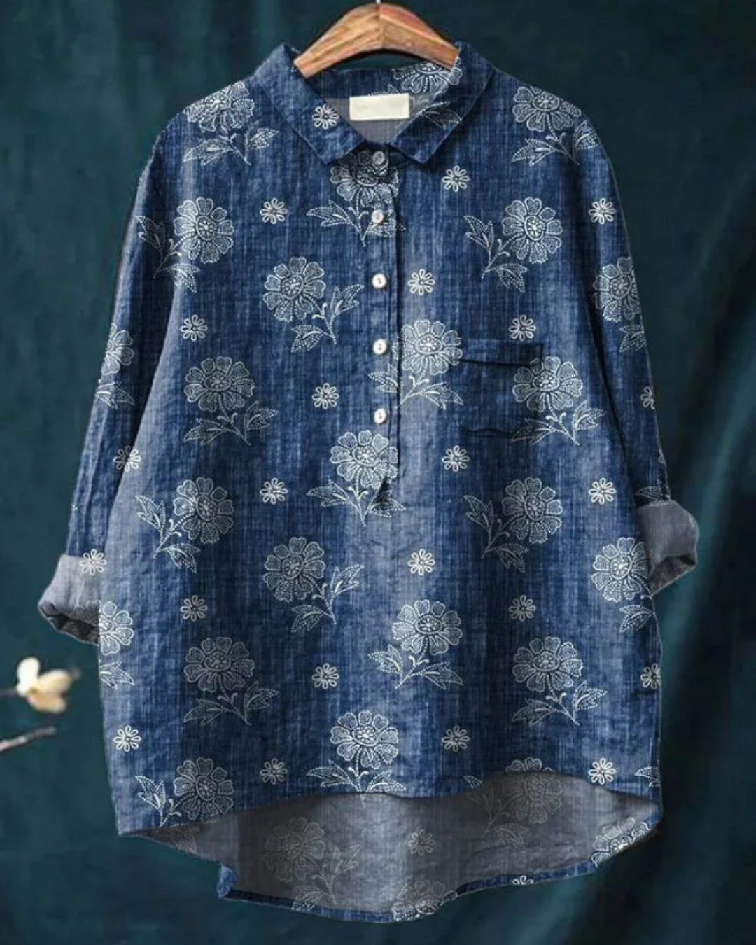 Harper™ | Stylish Floral Button-Down Shirt