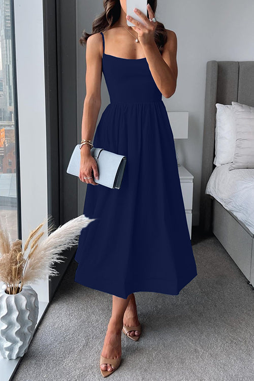 Aveline™ | Square Neck Midi Dress