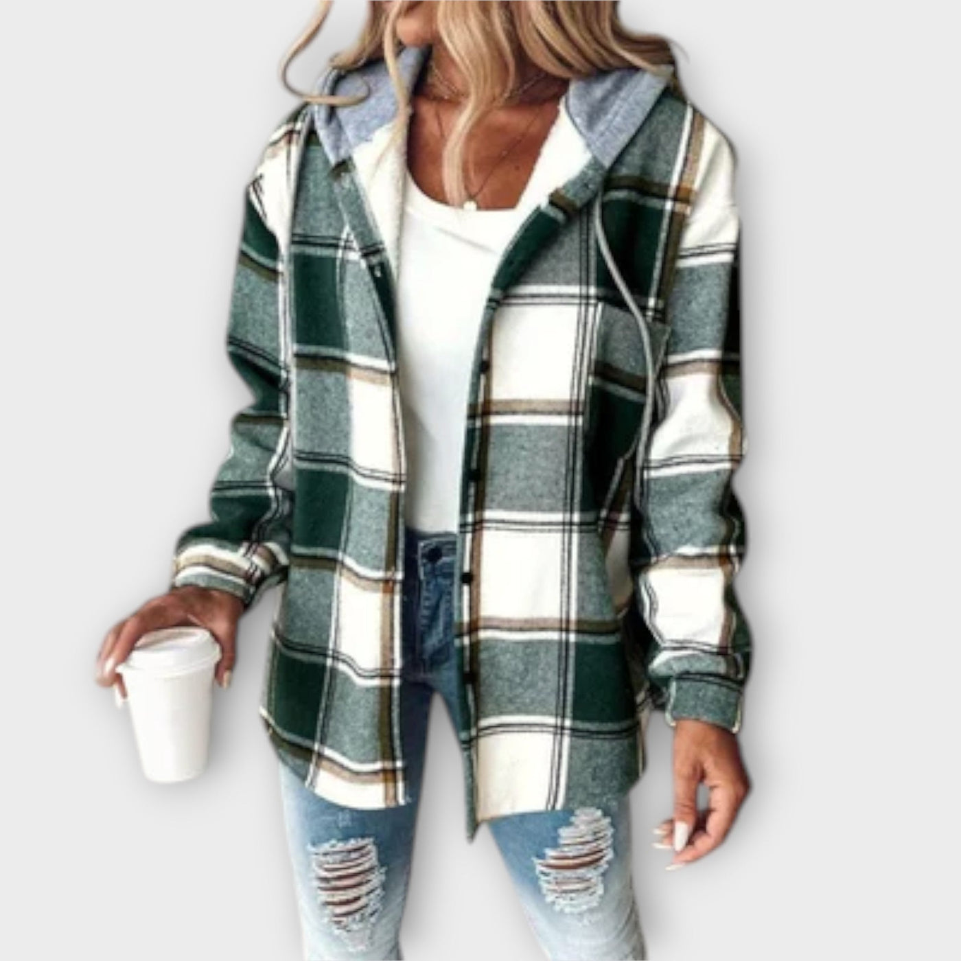 Laurisia™ | Plaid Hooded Flannel Jacket